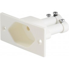 EB-Steckdose 1×T13 weiss 63×28 LNPE 250V 10A mit Schraubklemmen