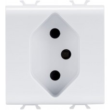 EB-Steckdose GEWISS CHORUS T13 Schaubklemmen 44,2x44mm 2 Module weiss