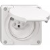 FI-Steckdose NEVO N.CO 30mA Typ 23 mit Shutter mit Anschlussklemmen weiss für Kombination