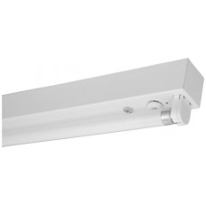 Fluoreszenzarmatur Al T5 1x49W EVG ohne Röhre weiss mit Montagedeckel
