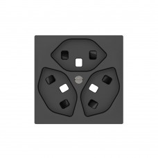Frontplatte SIDUS anthrazit zu 3xT23 mit shutter