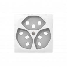 Frontplatte ABB SIDUS weiss zu 3×T23