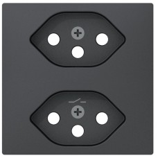 Frontplatte ABB Sidus ZE zu Steckdose 2×T13S anthrazit