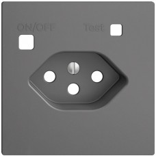 Frontset EDIZIOdue zu FI-Steckdose T13 dunkelgrau F
