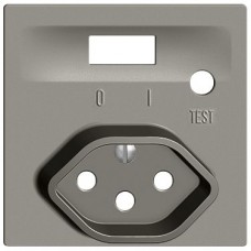 Frontset EDIZIOdue zu FI-Steckdose T13 dunkelgrau F