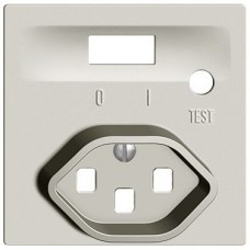 Frontset EDIZIOdue zu FI-Steckdose T23 hellgrau F
