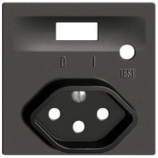Frontset EDIZIOdue zu FI-Steckdose T13 schwarz F