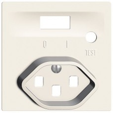 Frontset EDIZIOdue zu FI-Steckdose T23 weiss F
