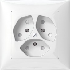 Frontset ABB SIDUS B zu 3×T13 weissglänzend mit shutter