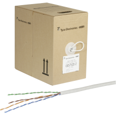 Installationskabel AMP UTP Eca 4×2×AWG24 PVC Kat.5e weiss (305 Meter)