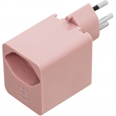 Mehrfachstecker Steffen mit Ladeadapter 18W 1×USB C/1×T13 rosa