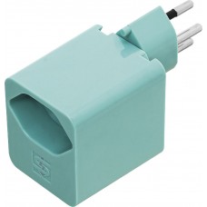 Mehrfachstecker Steffen mit Ladeadapter 18W 1×USB C/1×T13 türkis