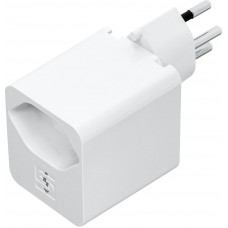 Mehrfachstecker Steffen mit Ladeadapter 18W 1×USB C/1×T13 weiss