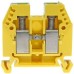Reihenklemme Woertz 3452, 16mm² Schraub DIN35 grün-gelb