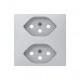 UP-Frontset Sidus ZE z. Steckdose 2×T13 ws