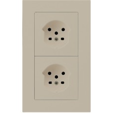UP-Kombi 2x1 Hager kallysto.pro 2xTyp 15 mit Steckklemmen beige