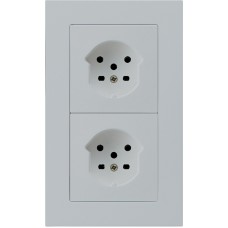 UP-Kombi 2x1 Hager kallysto.pro 2xTyp 15 mit Steckklemmen lichtgrau C
