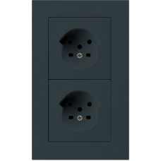 UP-Kombi 2×1 KPR 2×T15 Steckklemmen schwarz