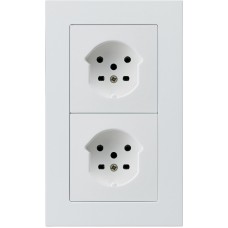 UP-Kombi 2×1 Hager kallysto.pro 2×T15 Steckklemmen weiss