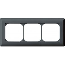 UP-Kopfzeile Hager kallysto.line 1x3 anthrazit horizontal