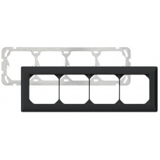UP-Kopfzeile Hager Kallysto.line 1×4 schwarz