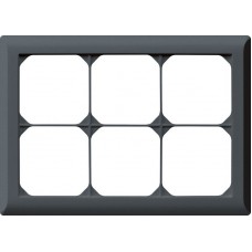 UP-Kopfzeile Hager kallysto.line 2x3 anthrazit horizontal