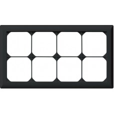 UP-Kopfzeile Hager kallysto.line 2x4 schwarz horizontal
