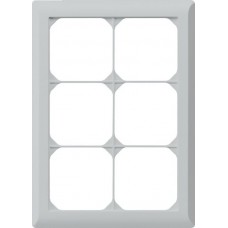 UP-Kopfzeile Hager kallysto.line 3x2 hellgrau vertikal