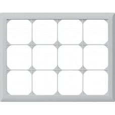 UP-Kopfzeile Hager kallysto.line 3x4 hellgrau horizontal