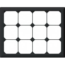UP-Kopfzeile Hager kallysto.line 3x4 schwarz horizontal