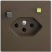 UP-Steckdose EDIZIOdue T13 FI 30mA coffee F