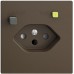 UP-Steckdose EDIZIOdue T13 FI 30mA shutter coffee F