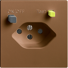 UP-Steckdose EDIZIOdue T13 FI 30mA shutter coffee F