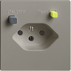 UP-Steckdose EDIZIOdue T13 FI 30mA shutter dunkelgrau F