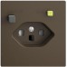 UP-Steckdose EDIZIOdue T23 FI 30mA shutter coffee F UP-Steckdose EDIZIOdue T23 FI 30mA shutter coffee F
