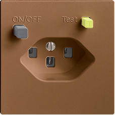 UP-Steckdose EDIZIOdue T23 FI 30mA shutter coffee F