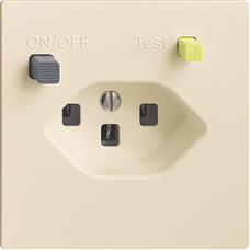 UP-Steckdose EDIZIOdue T23 FI 30mA shutter crema F
