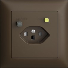 UP-Steckdose EDIZIOdue T23 FI 30mA shutter coffee FMI