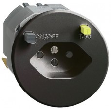 UP-Steckdose Feller Standard T13 FI 30mA shutter schwarz P