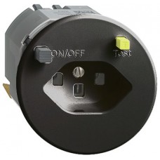 UP-Steckdose Feller Standard T23 FI 30mA shutter schwarz P