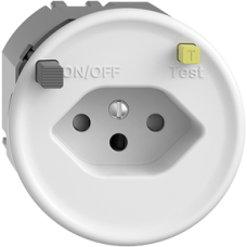 UP-Steckdose STANDARDdue T13 FI 30mA weiss mit Shutter Q