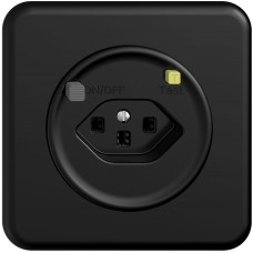 UP-Steckdose STANDARDdue T23 FI 30mA schwarz mit Shutter QMI