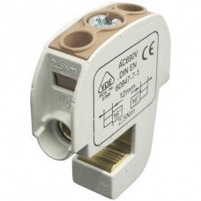 Verteilerblock Typ SA 2×16mm² 100A braun