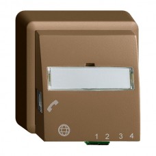AP-Anschlussdose FTTH EDIZIOdue FH 1×LC APC Duplex FX.39 DSL coffee