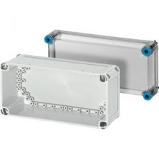 Apparategehäuse Hensel K 0100 grau leer mit transparenter Deckel 300×150×170mm