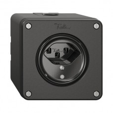 NAPU-Steckdose NEVO 1×T23 LED schwarz