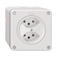 NAPU-Steckdose NEVO 2×T13 weiss