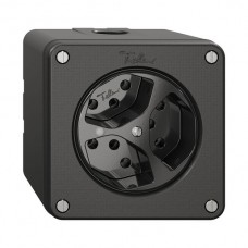 NAPU-Steckdose NEVO 3×T13 LED schwarz