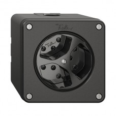 NAPU-Steckdose NEVO 3×T13 schwarz