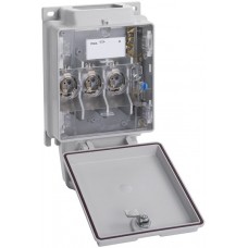 Hausanschlusskasten weber.hse60 63A ein Doppelanschluss Briden ab Briden Cu/Al